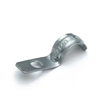 Скоба металлическая однолапковая усиленная противопожарная СМОУ d14-15 мм отв. d 6,5 мм (100 шт/уп)