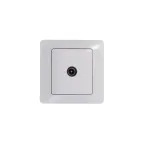 GLOSSA Розетка телевизионная TV проходная в рамку 4дБ белая