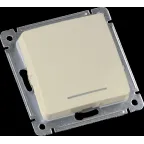 MASTER Звонковая кнопка с индикацией, одноклавишная скрытой установки, в рамку, слоновая кость