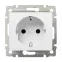 VALENA Розетка с заземлением в рамку белая