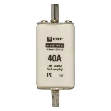Вставка плавкая ППН-33 160/40А габарит 00