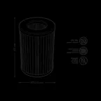 Фильтр для очистителя (рециркулятора) воздуха с индикаторами температуры и влажности GR020 Guard