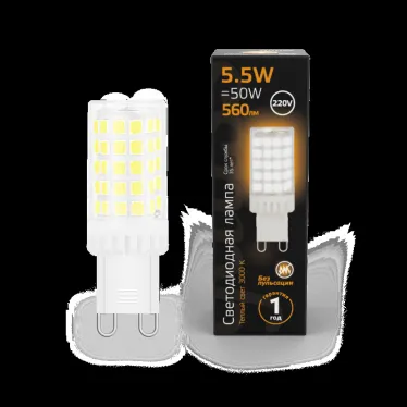 Лампа светодиодная LED 5.5 Вт 700 лм 3000К капсула теплый G9 AC 220В керамическая Black Gauss