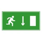 Эвакуационный знак ЭП08 Выход (правосторонний) 140x280 мм | ЭП08 140280 | TechnoLux