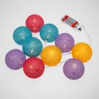 Тайские фонарики Фейерверк 1,5 м, прозрачный ПВХ, 10 LED, теплый белый, питание 2 х АА (батарейки не в комплекте) | 303-099 | NEON-NIGHT