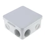 Коробка распределительная КМР-030-014 с крышкой (100х100х50) для прямого монтажа, 10 мембр. вводов серая IP55 EKF