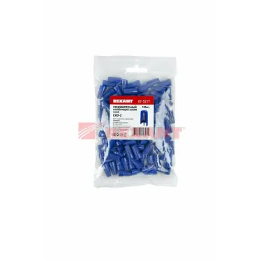 Зажим соединительный изолирующий СИЗ-2, 3,0 мм (1,0-4,5 кв мм) синий, REXANT