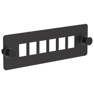 Планка для 6-ти адаптеров опт. SC или LC-Duplex черная