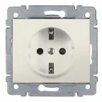 Galea Life Розетка с заземлением со шторками и лицевой панелью pearl