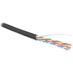 Витая пара U/UTP кат 5e 4 пары AWG24 solid IN/OUT LSZH черный 500м