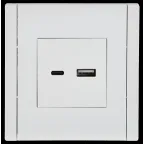 FORTE@PIANO Розетка USB A+C 18Вт FP251 белый IEK