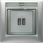 VALENA Розетка двойная USB алюминий