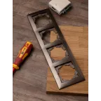 Валенсия Рамка 4-местная графит