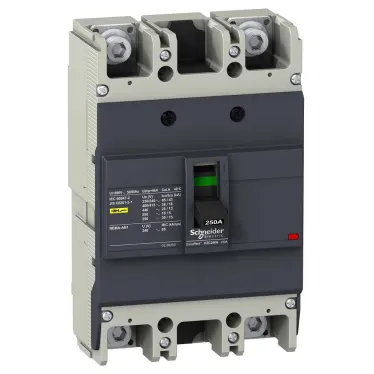 Выключатель автоматический двухполюсный EZC250 36 KA/415В 2Т 125 A