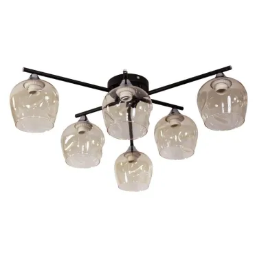 Светильник 11271В-4/6 черн. (Плафон 8268) НПБ 01-6х60-118 Е27 ИУ Светильник потолочный