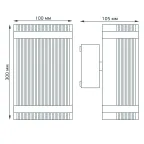 Светильник садово-парковый Enigma настенный архитектурный, 2xGU10, 100*105*300mm, 170-240V / 50Hz, 2xMax.50W, IP54 | GD162 | Gauss