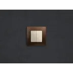 ETIKA Выключатель двухклавишный слоновая кость безвинтовые зажимы 10АХ