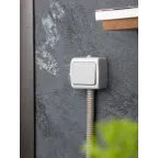 Выключатель Мурманск 1-клавишный 10А IP54 серый