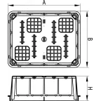 Коробка распределительная прямоугольная для тверд. стен. IP40. 480х160х70мм | 59369 | DKC