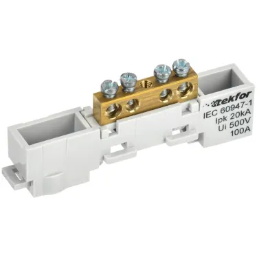 TEKFOR Шина L фаза неизолированная на универсальном держателе 6х9-4-Ср IEK