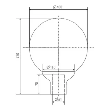 Светильник садово-парковый ГТУ 06-100-004 Шар (матовый) 100Вт ДРИ Е27 ЭмПРА IP54 | 00518 | GALAD