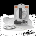 Лента светодиодная LED 2835/60-SMD 6 Вт/м 600 лм/м 3000К DC 12В IP65 8мм комплект лента и драйвер (блистер 5м) Basic Gauss