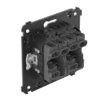 Avanti Выключатель двухклавишный в стену Закаленная сталь