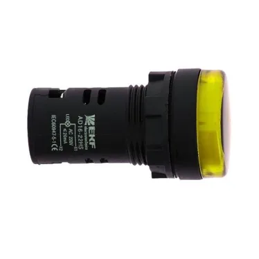 Лампа AD16-22HS LED матрица 22мм жёлтый