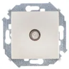 15 Розетка телевизионная скрытая винтовые зажимы шампань