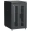 Шкаф напольный сетевой 19' LINEA N 18U 600х800мм передняя распашная перфорированная дверь задняя перфорированная черный