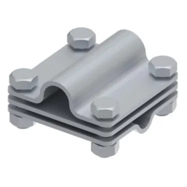 Соединитель крестообразный 65х65 с промежуточной пластиной для Т-образного или крестообразного соединения стержня заземления 16 мм/прутка 6-10 мм/полосы до 40 мм. Материал - горячеоцинкованная сталь.