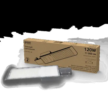 Светильник уличный консольный ДКУ 120 Вт 11000 лм 5000К AC 220В IP65 546х170х67мм широкая КСС Ш Avenue Gauss