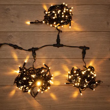 Гирлянда "LED ClipLight" 24V, 3 нити по 10 метров, цвет диодов ТЕПЛЫЙ БЕЛЫЙ | 323-316 | NEON-NIGHT