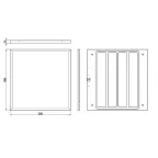 Светильник светодиодный ДВО/ДПО SPO-1-40-4K-M [4] с равномерной засветкой 595x595x25 40Вт 4200Лм 4000К мат (4/72)