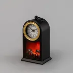 Светодиодный камин Старинные часы с эффектом живого огня 14,7x11,7x25 см, черный, батарейки 2хС (не в комплекте) USB | 511-020 | NEON-NIGHT