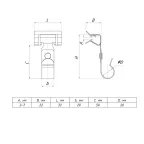 Зажим балочный 3-8мм под трубу 20 мм PROxima