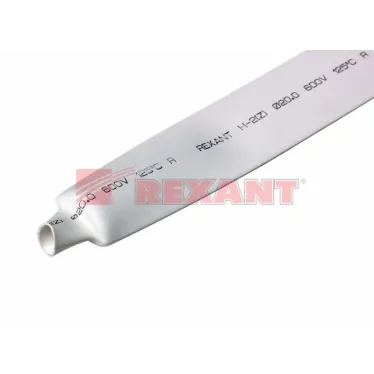 Термоусаживаемая трубка 20,0 10,0 мм, белая, упаковка 10 шт. по 1 м, REXANT