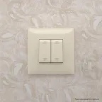 Avanti Выключатель двухклавишный в стену, ''Ванильная дымка''