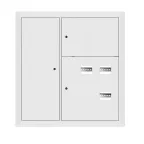 Щит этажный 3 кв. RAL9003 со слаботочным отсеком слева (1000х950х160) PROxima