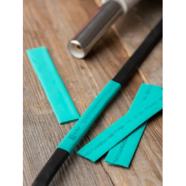 Трубка термоусаживаемая ТУТ нг 10/5 зеленая в отрезках по 1м PROxima