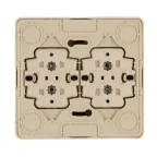 ЭТЮД Розетка четырехместная наружная с заземлением со шторками 16А 250B сосна