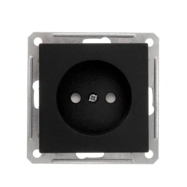 W59 Розетка скрытая без рамки черный бархат