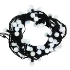 Гирлянда Мультишарики Ø23 мм, 10 м, черный каучук, 80 LED, постоянное свечение, цвет Белый | 303-595 | NEON-NIGHT