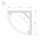 Профиль SL-KANT-H16-2000 BLACK (Arlight, Алюминий) | 037116 | Arlight