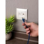 Валенсия лицевая панель розетки RJ-45 1-местная жемчуг