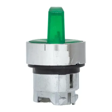 Механизм переключателя исполнительный ХB4 зеленый на 2 положения возвратный без фиксации с подсветкой с короткой ручкой PROxima