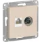 Розетка ATLASDESIGN двойная компьютерная+ТВ RJ45+TV категория 5E механизм бежевый