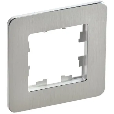 BRITE Рамка 1 пост РУ-1-1-Бр металл алюминий RE AL IEK