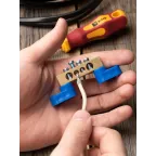 Шина 0 N (8х12мм) 4 отверстия латунь 2 синих угловых изолятора PROxima