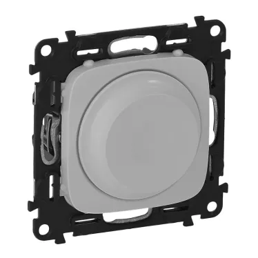 ETIKA Светорегулятор поворотный без нейтрали 300Вт алюминий